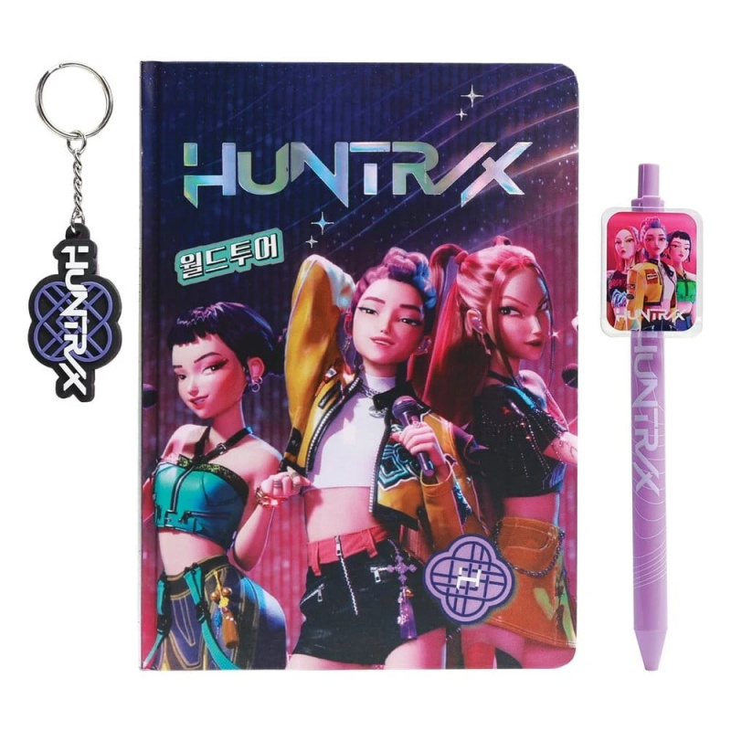 K-pop Demon Hunters darčekový set (zápisník, pero, kľúčenka - Huntrix)  DPL6