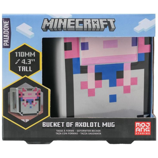 CurePink 3D keramický hrnek Minecraft Axolotl 400 ml