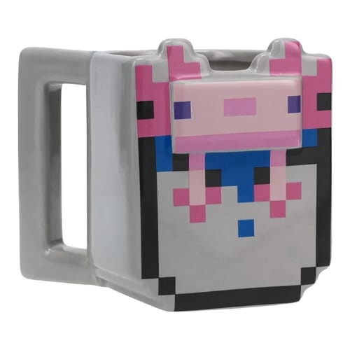 CurePink 3D keramický hrnek Minecraft Axolotl 400 ml