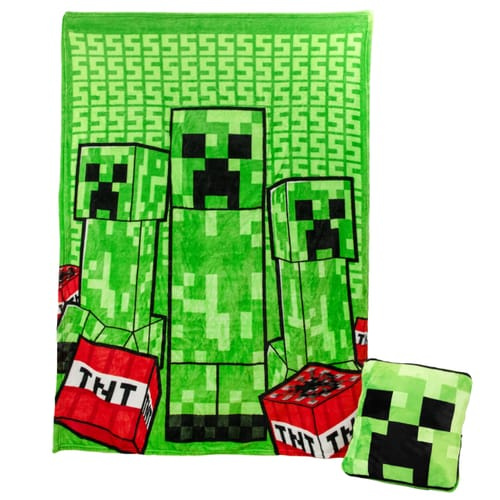 Minecraft creeper deka s polštářem
