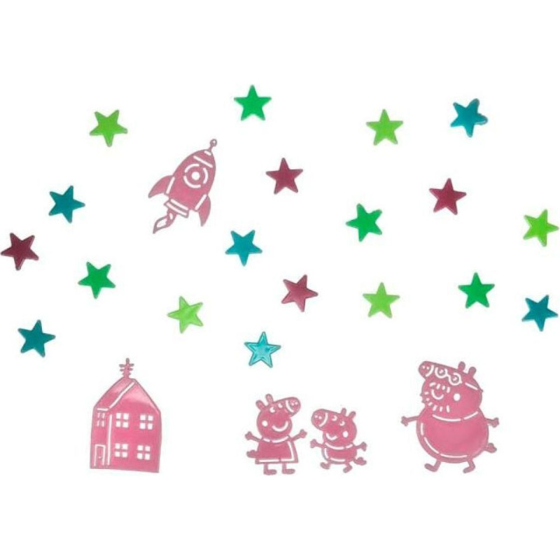 Prasátko Peppa samolepky svítící