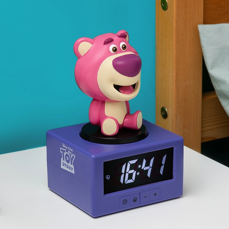 Svítící stolní budík s medvědem Lotsem