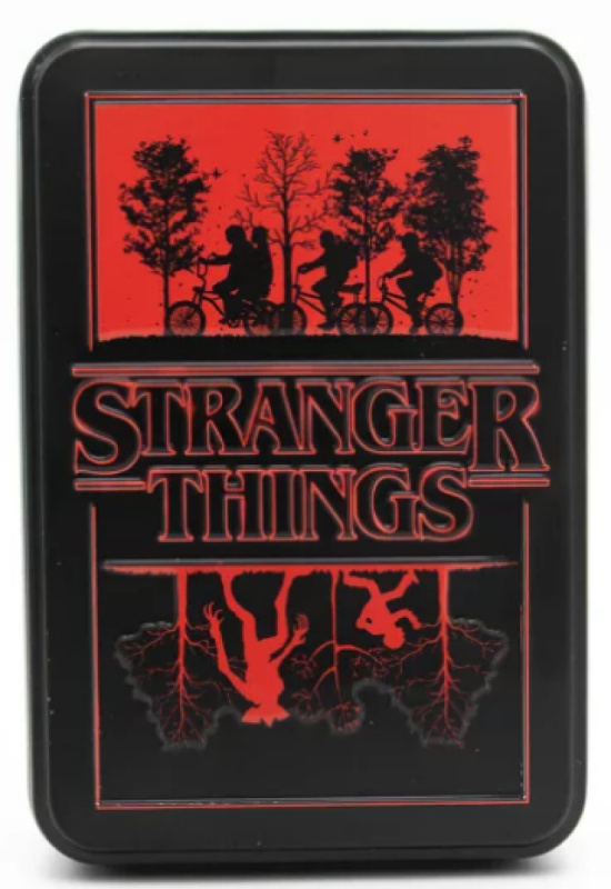 stranger things žolíkové hrací karty v plechové krabičce