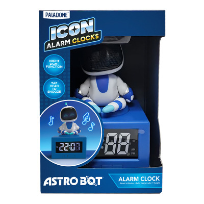 Astrobot budík s nočním světlem a funkcí snooze