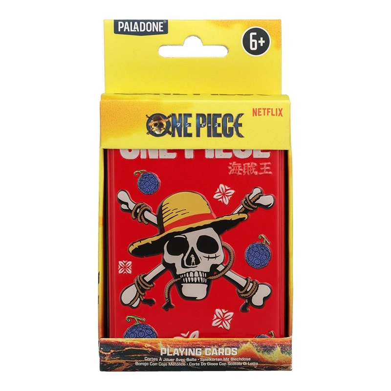 Hrací karty One Piece v plechové krabičce
