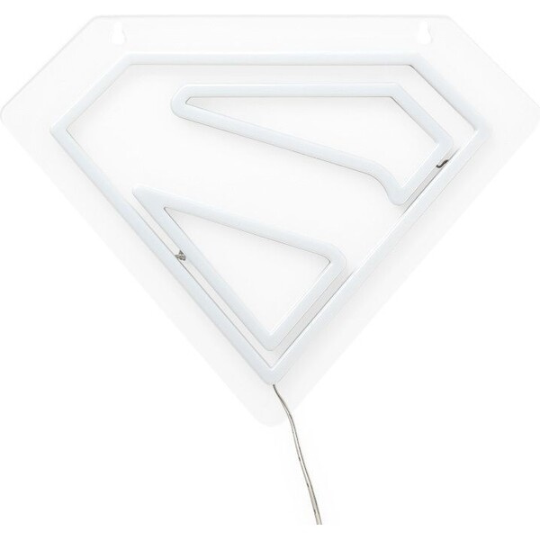 Paladone LED světlo na stěnu Superman - Neon logo Čirá