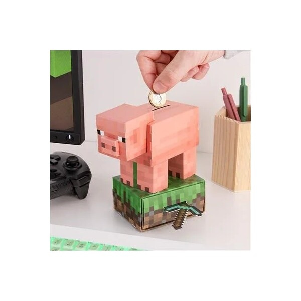 Pokladnička minecraft prasátko PIG licencovaná Vícebarevná