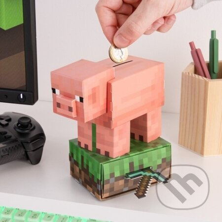 Pokladnička minecraft prasátko PIG licencovaná Vícebarevná