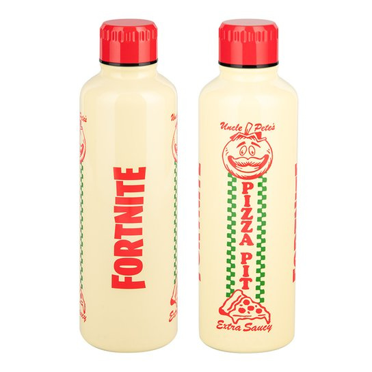 Láhev nerezová Fortnite - Pizza Pit 500 ml Béžová