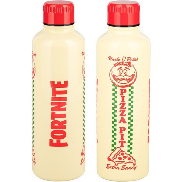 Láhev nerezová Fortnite - Pizza Pit 500 ml Béžová