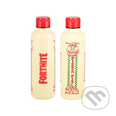 Láhev nerezová Fortnite - Pizza Pit 500 ml Béžová