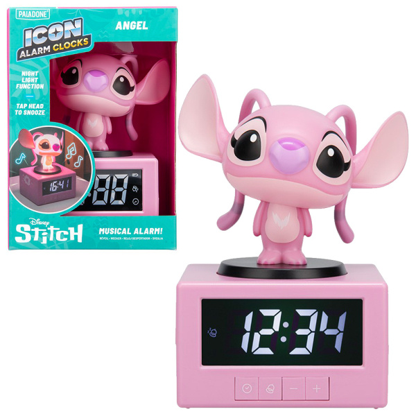 Stolní svítící budík Stitch Angel s nočním světlem