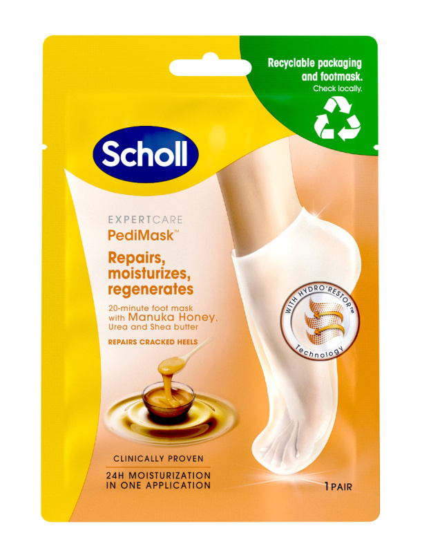 Scholl Manuka Honey hloubkově vyživující maska na nohy 1 ks
