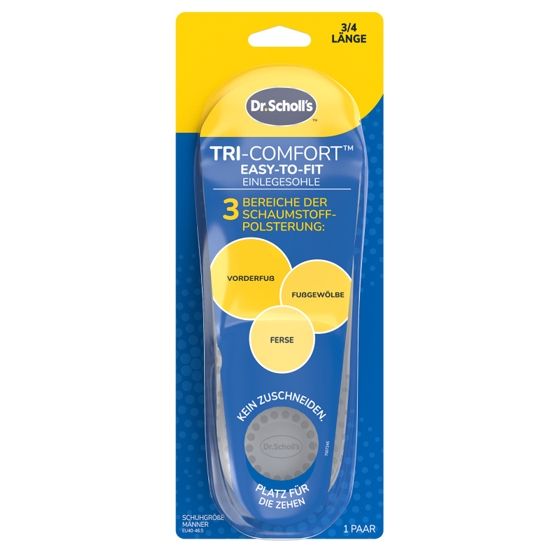 Scholl Dr. Scholl's Tri-Comfort vložky do bot velikost Large - Men's EU 40 - 46.5 1 pár