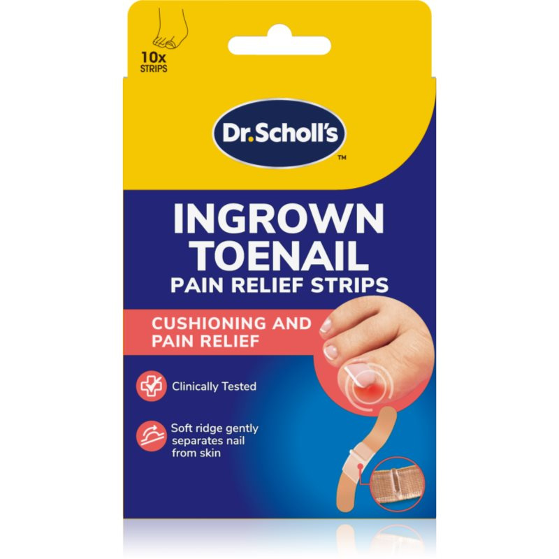 Scholl Dr. Scholl's Ingrown Toenail Pain Relief Strips náplasti proti zarůstání nehtů 10 ks