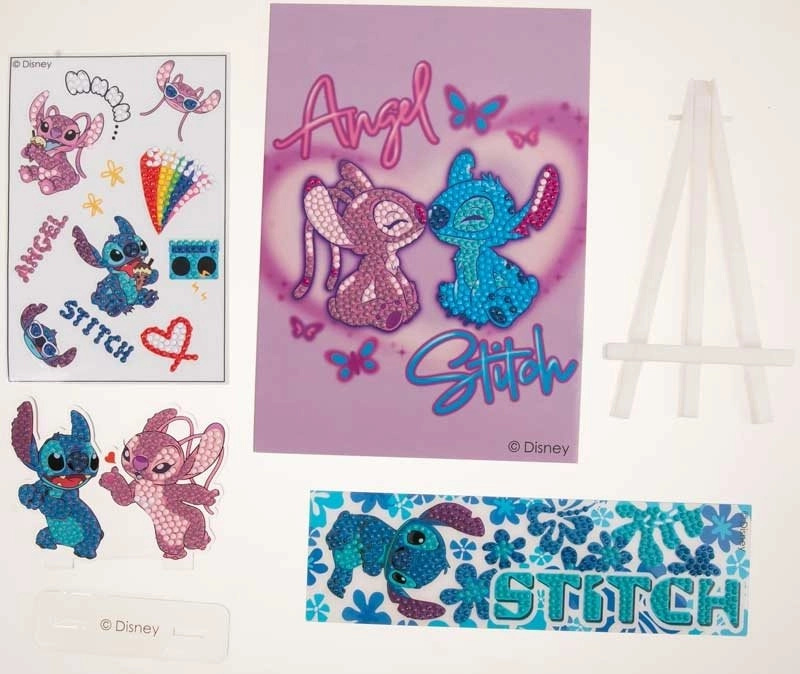 Diamantové malování Angel a Stitch se stojánkem