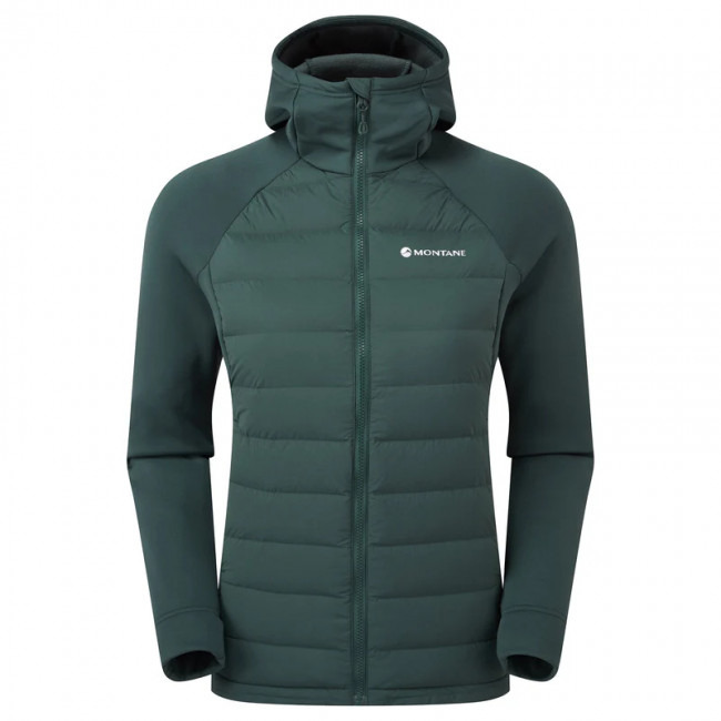 Montane F Composite Hoodie, péřová bunda, dámská, tmavě zelená
