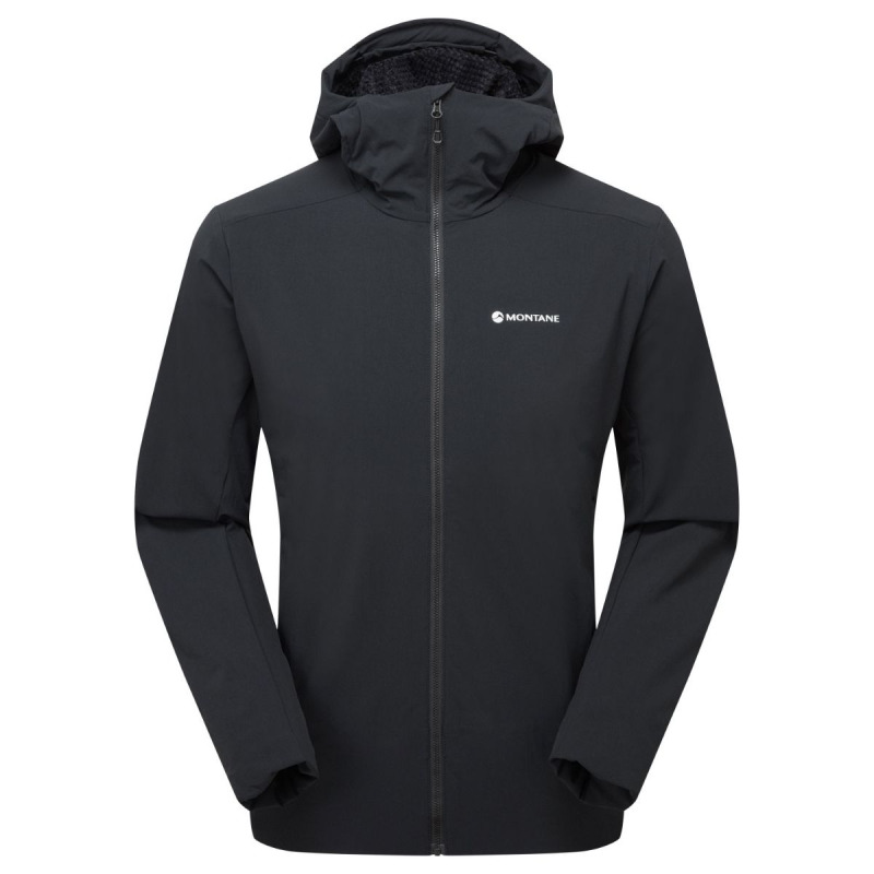 Montane Khamsin Hoodie, softshellová bunda, pánské, černá