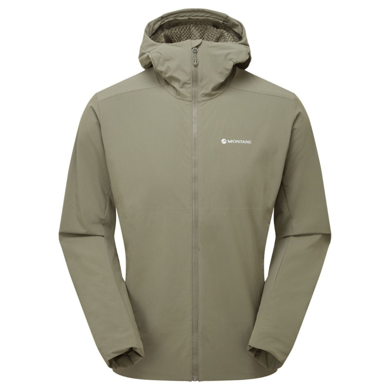 Montane Khamsin Hoodie, softshellová bunda, pánská, zelená
