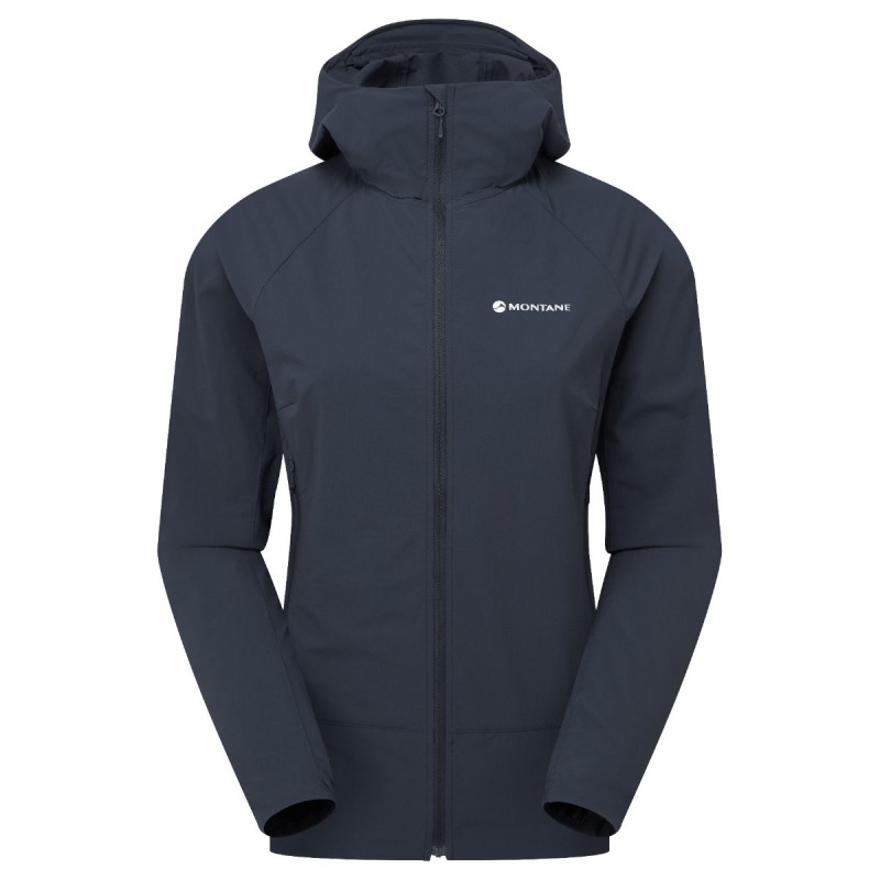 Montane F Tenacity Nano Hoodie, softshellová bunda, dámská, modrá