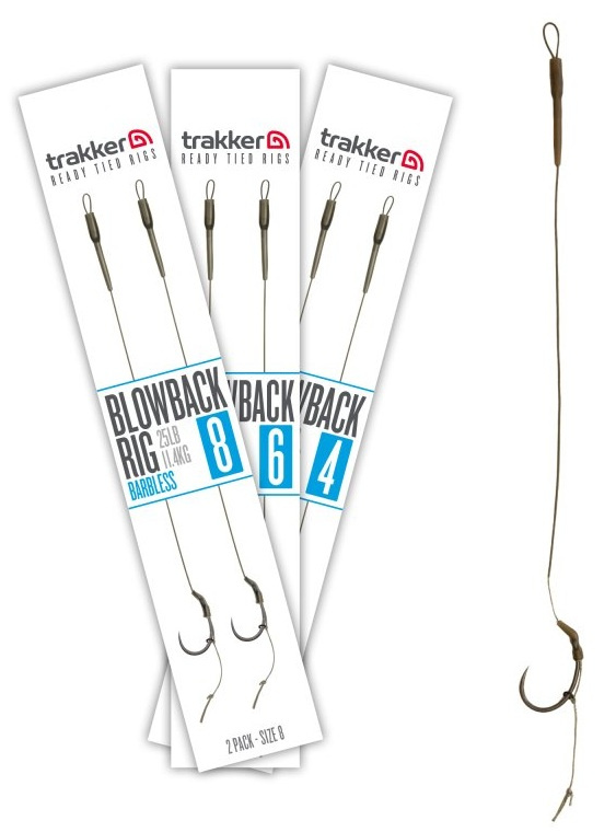 Trakker návazce blowback ready rig barbless 25 lb 2 ks - velikost háčku 4