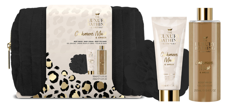 Grace Cole Dárková sada péče o tělo v taštičce Kašmír, Mošus & Ambra 3 ks