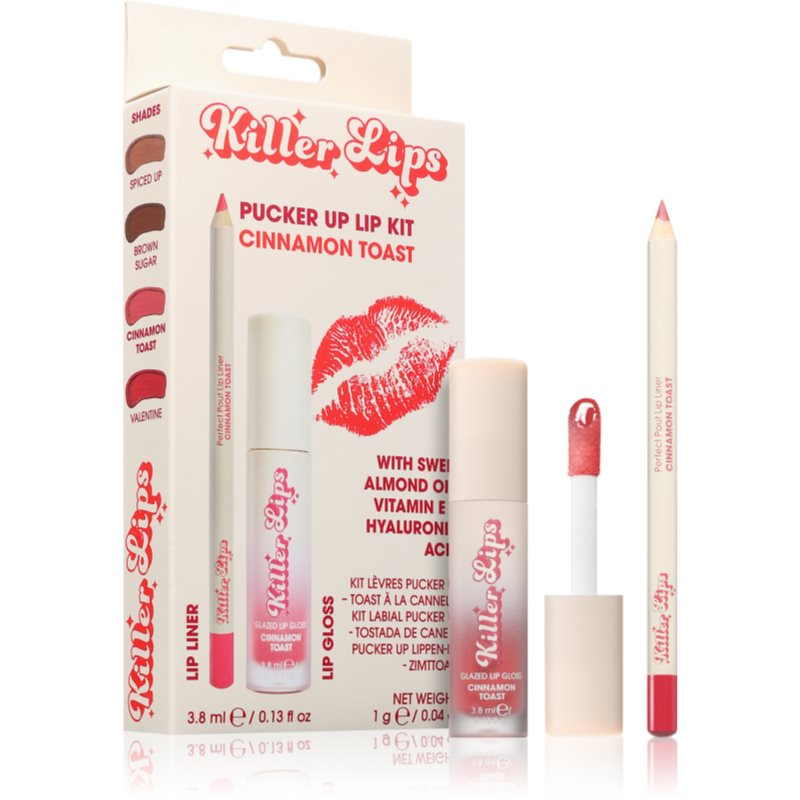 Killer Lips Pucker Up Lip Kit set na rty pro ženy Cinnamon Toast