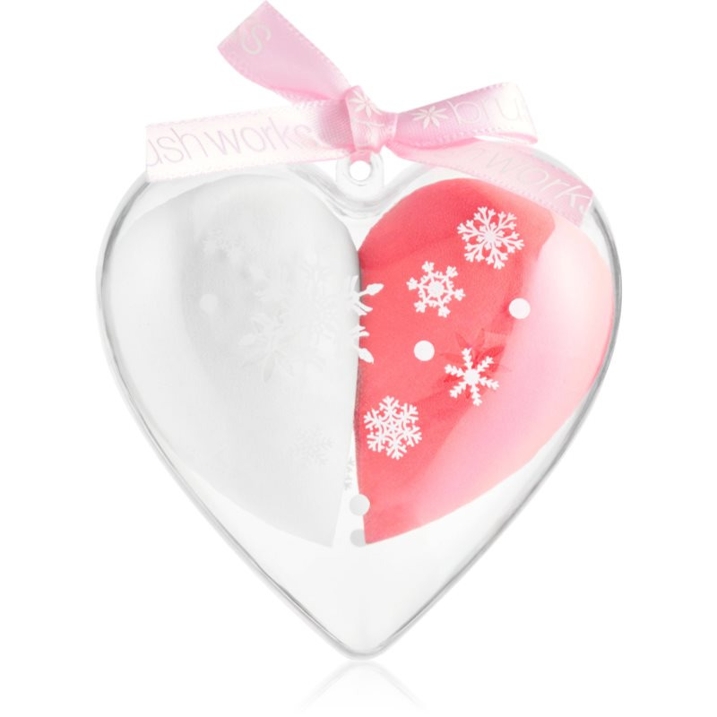 Brushworks Sparkly Bauble Complexion Sponges sada houbiček na make-up s pouzdrem