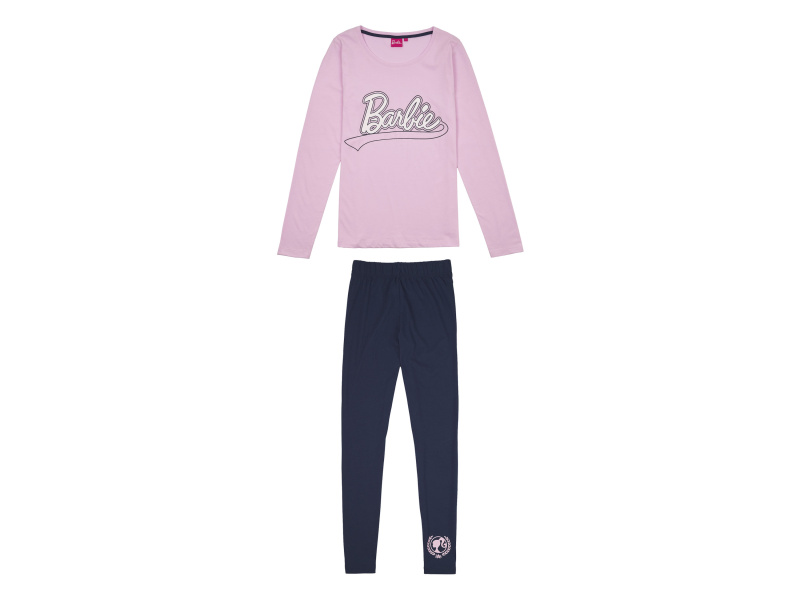 Barbie Dámské pyžamo (L, světle růžová / tmavě modrá)