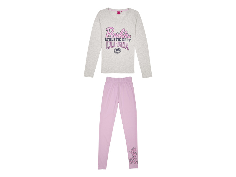 Barbie Dámské pyžamo (L, šedá / světle růžová)