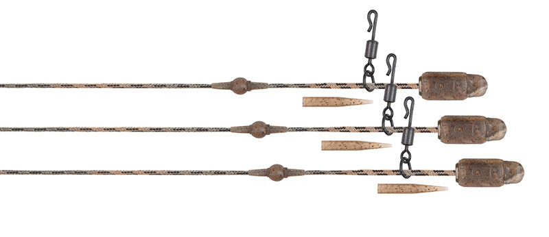 Fox montáž edges submerge heli-clip rigs camo 3 ks - 30 lb