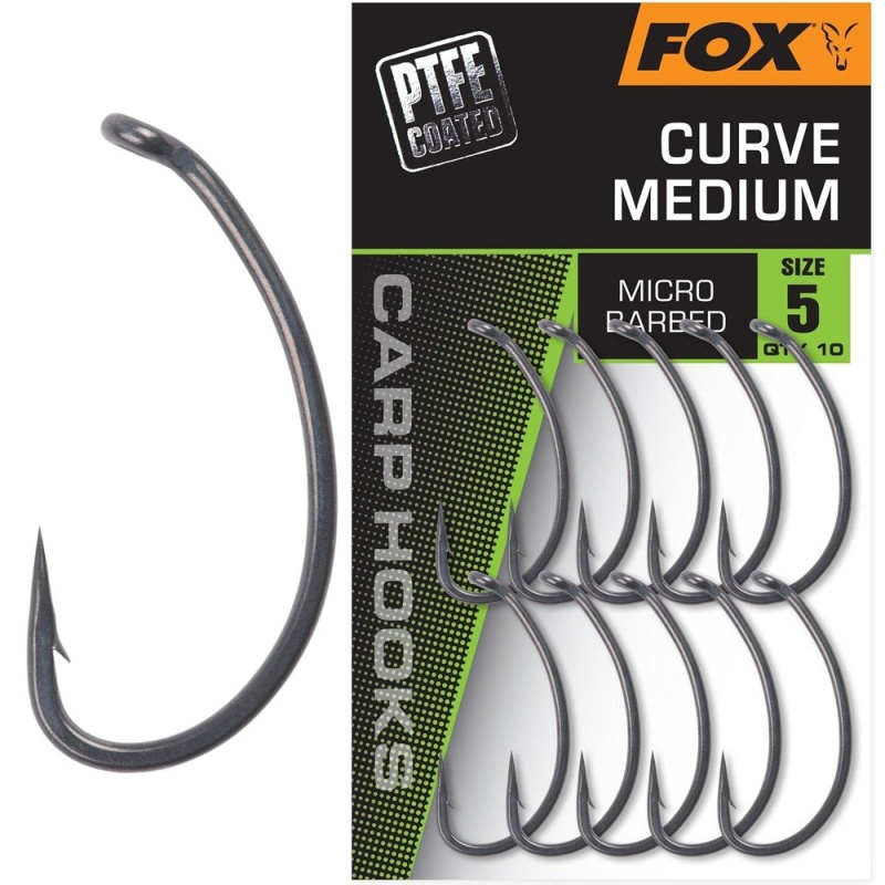 Fox háčky curve shank medium 10 ks - velikost 6