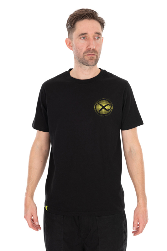 Matrix tričko large fade t-shirt black lime - s