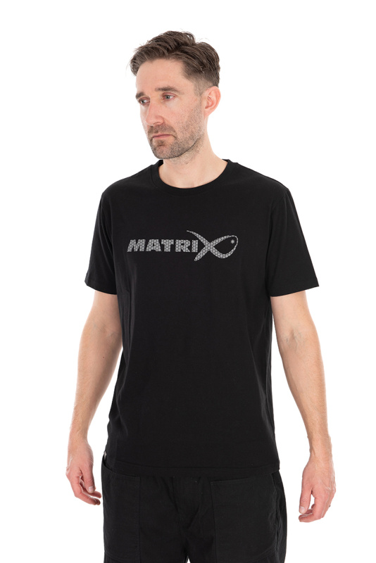 Matrix tričko large fade t-shirt black grey - m