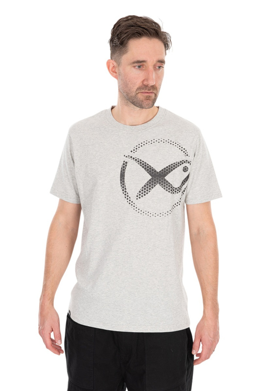 Matrix tričko large mesh logo t-shirt grey - m