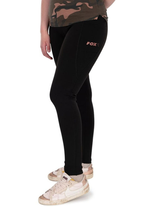 Fox legíny wc black lined leggings - xl