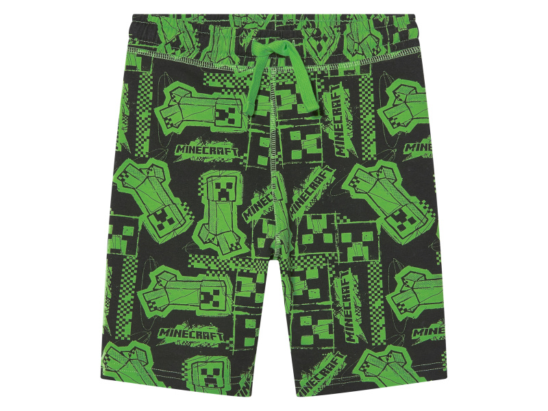 Chlapecké kraťasy Minecraft (černá/zelená, 158/164)