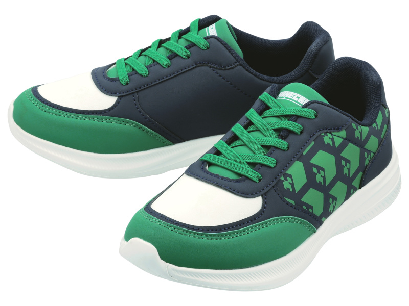 Chlapecká obuv "Sneaker", Minecraft (světle zelená / tmavě modrá, 31)