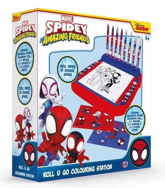 Spidey stojan s omalovánkami a barvami