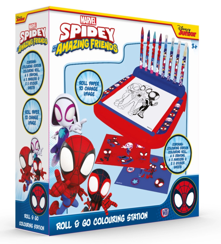 Spidey stojan s omalovánkami a barvami