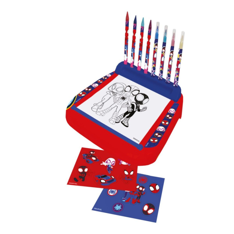 Spidey stojan s omalovánkami a barvami