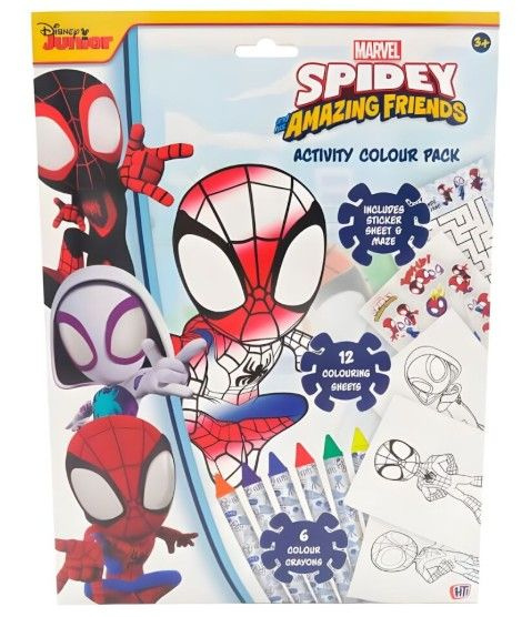 Spidey pracovní listy s barvami