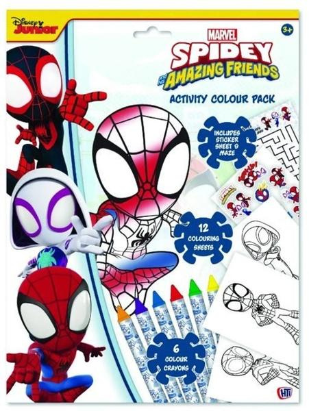 Spidey pracovní listy s barvami