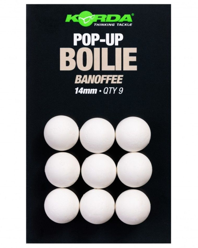 Korda umělá nástraha pop up boilie banoffee white - 14 mm 9 ks