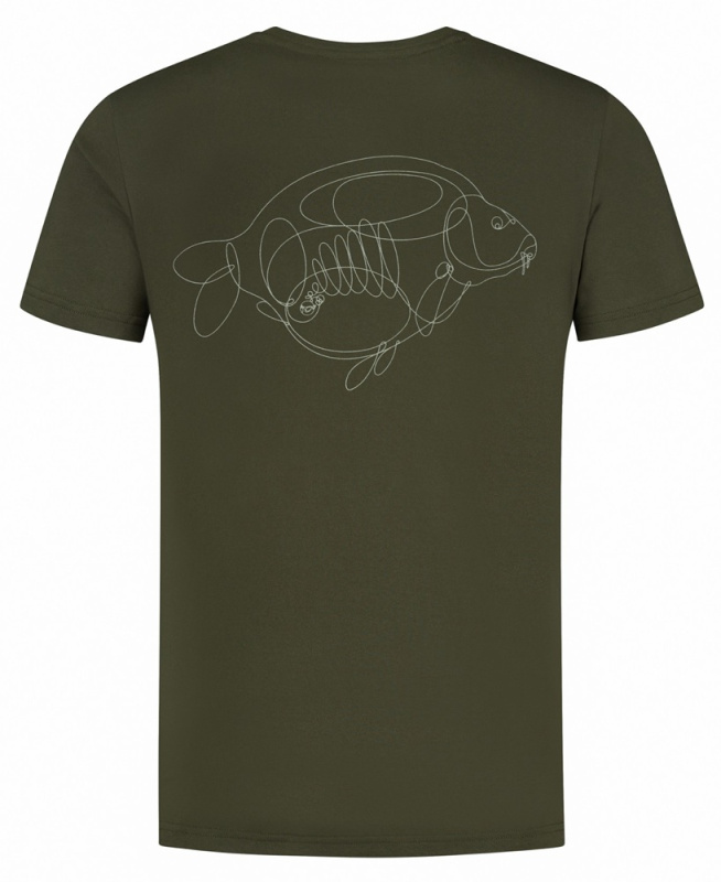 Korda tričko one liner tee olive - s