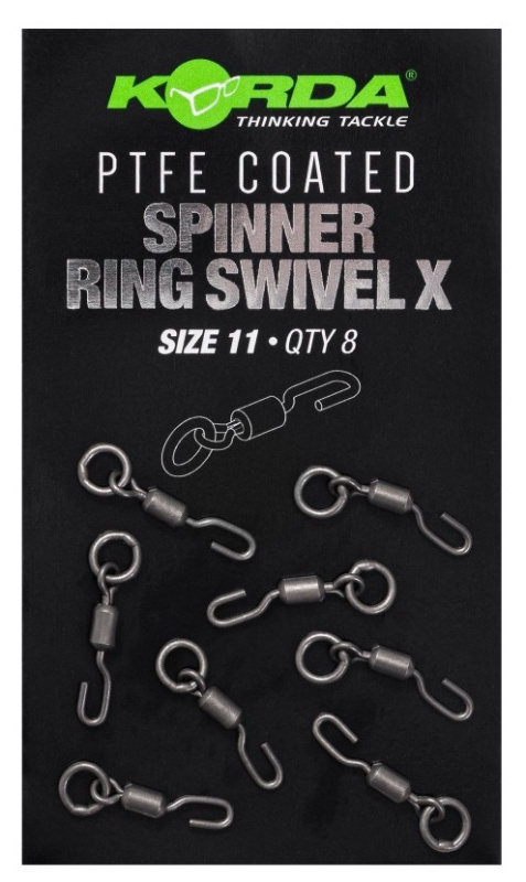 Korda obratlík pfte spinner ring swivel x size 11 8 ks
