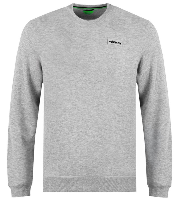 Korda tričko s dlouhým rukávem patch crewneck heather grey - s