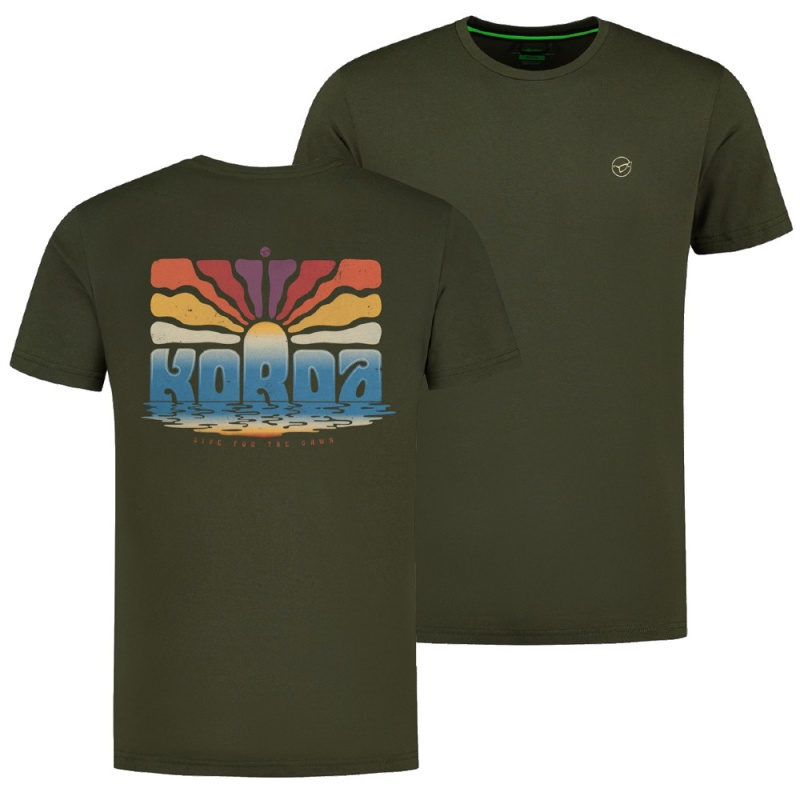 Korda tričko dawn vibes tee dark olive - xl
