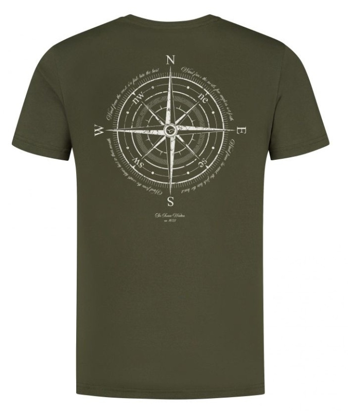 Korda tričko compass tee dark olive - m