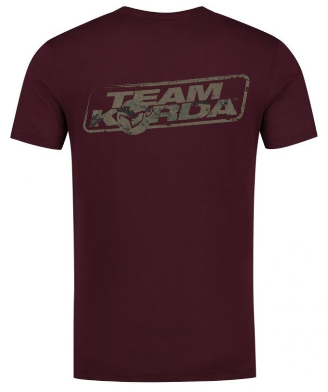 Korda tričko tk digi kamo tee burgundy - s